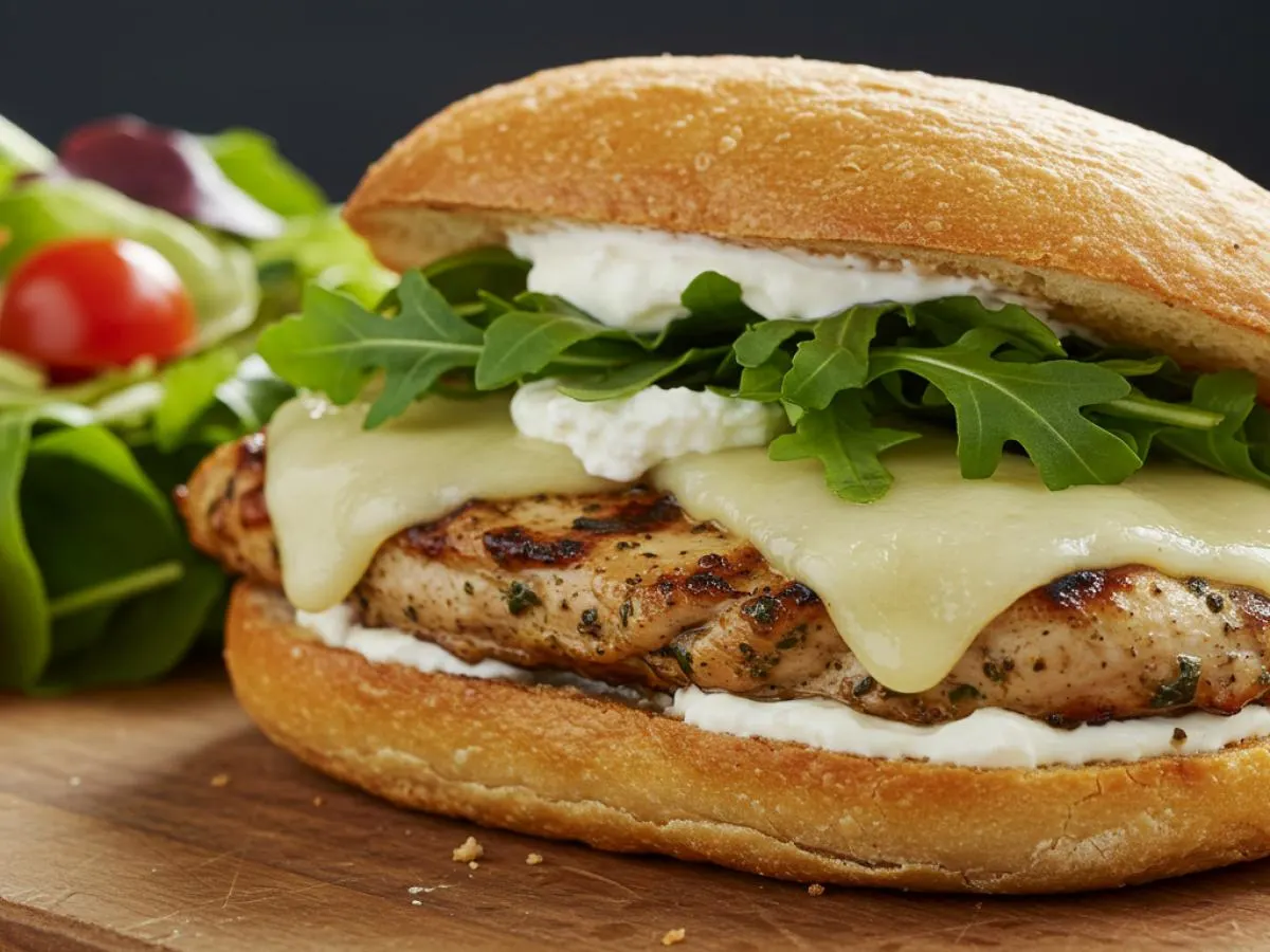 Grilled Chicken Panini with Side Salad