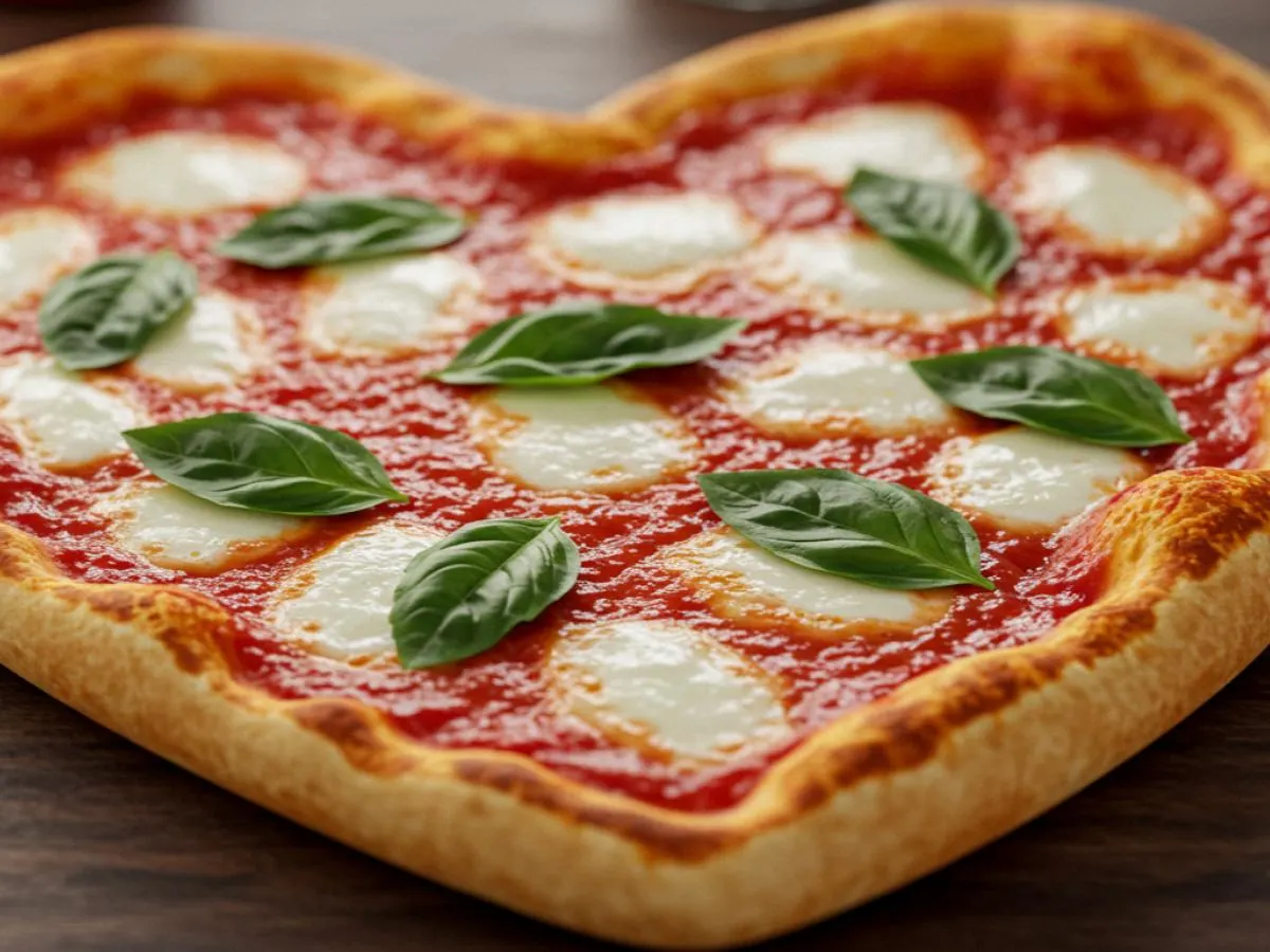 Heart-Shaped Proud Mary Pizza Pie Heart-Shaped Proud Mary Pizza Pie