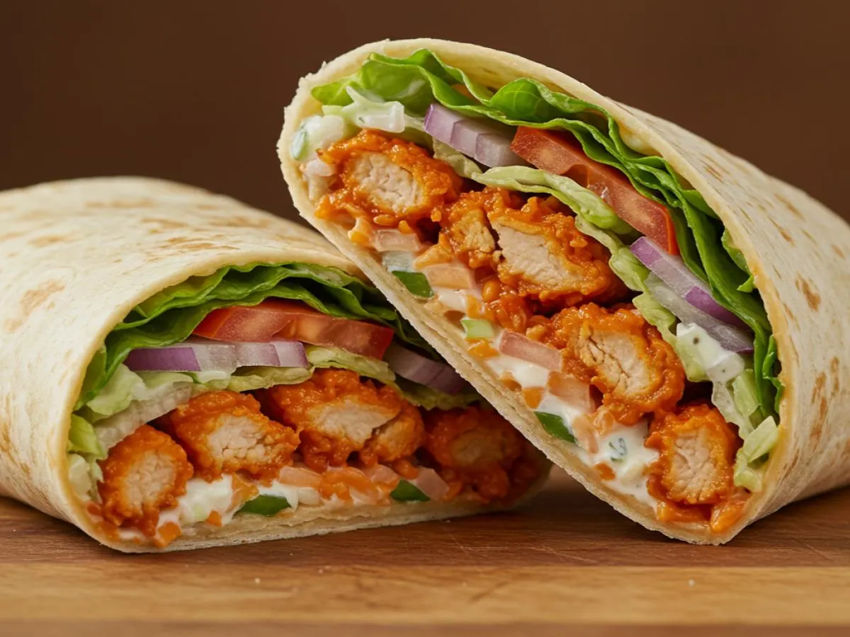 Small Gluten Free Buffalo Chik'n Wrap Tray Small Gluten Free Buffalo Chik'n Wrap Tray