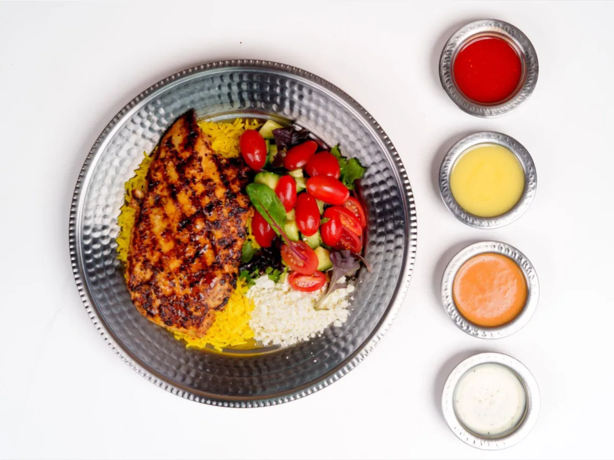 Grilled Chicken Breast, Rice & Side Salad Grilled Chicken Breast, Rice & Side Salad