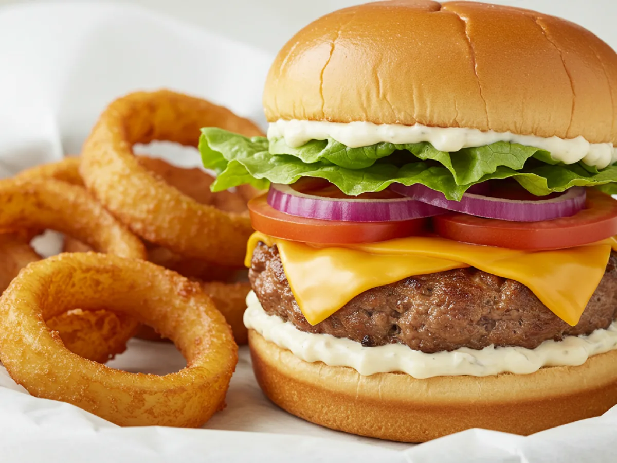 Birdman Sliders with Onion Rings