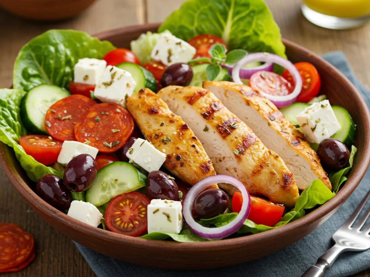 Greek Salad with Chicken Boxed Meal [Large]