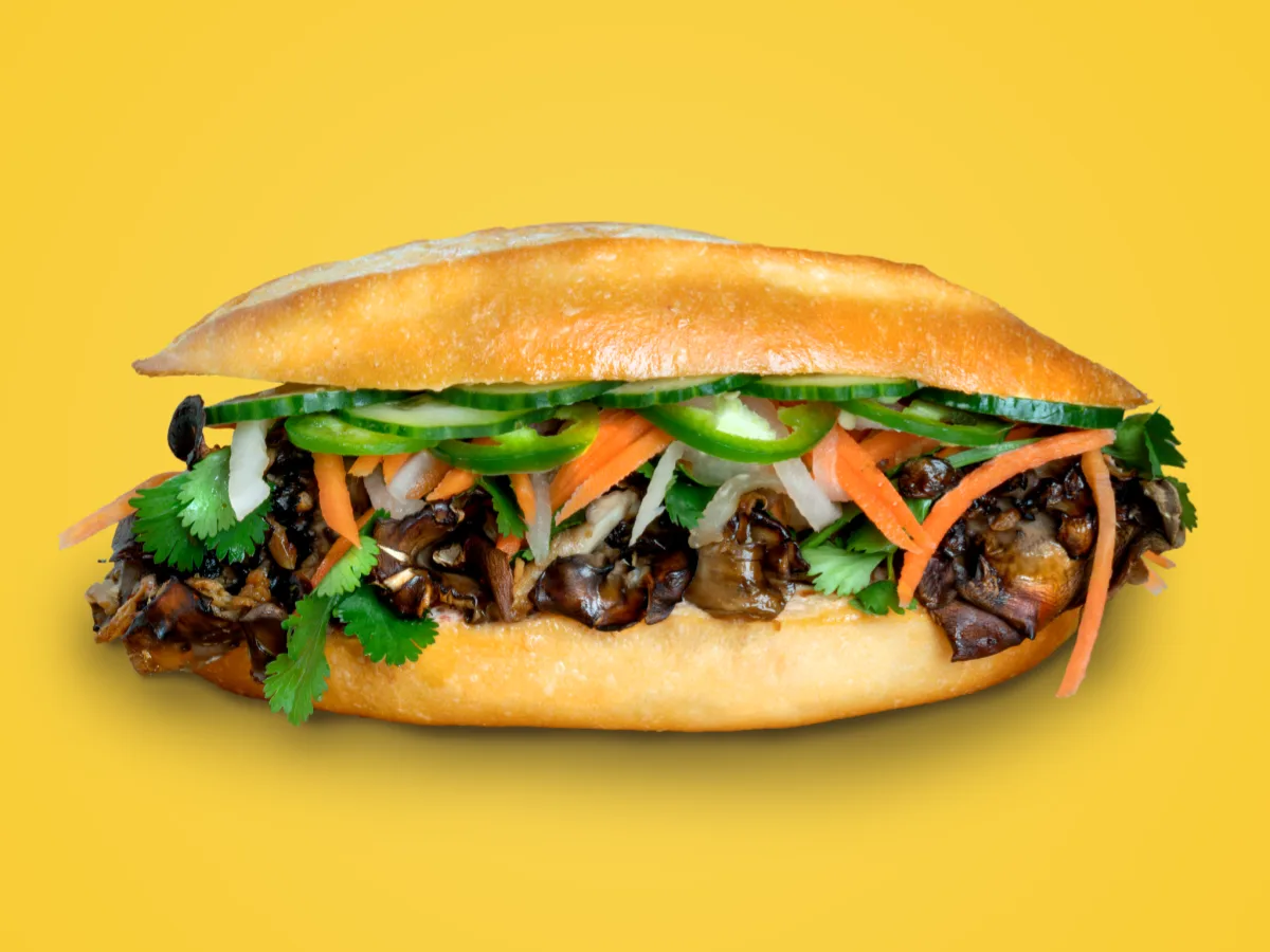Maitake Banh Mi & Superfine Slaw Maitake Banh Mi & Superfine Slaw