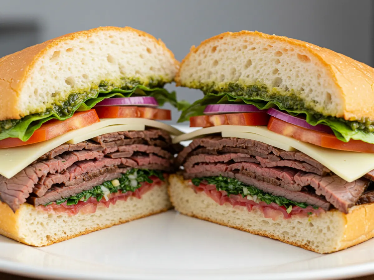 Gluten-Free Chimichurri Roasted Beef Sandwich Gluten-Free Chimichurri Roasted Beef Sandwich