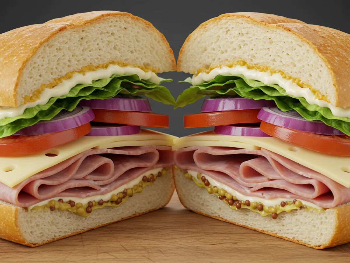 Classic Black Forest Ham Sandwich with Salad [21oz]
