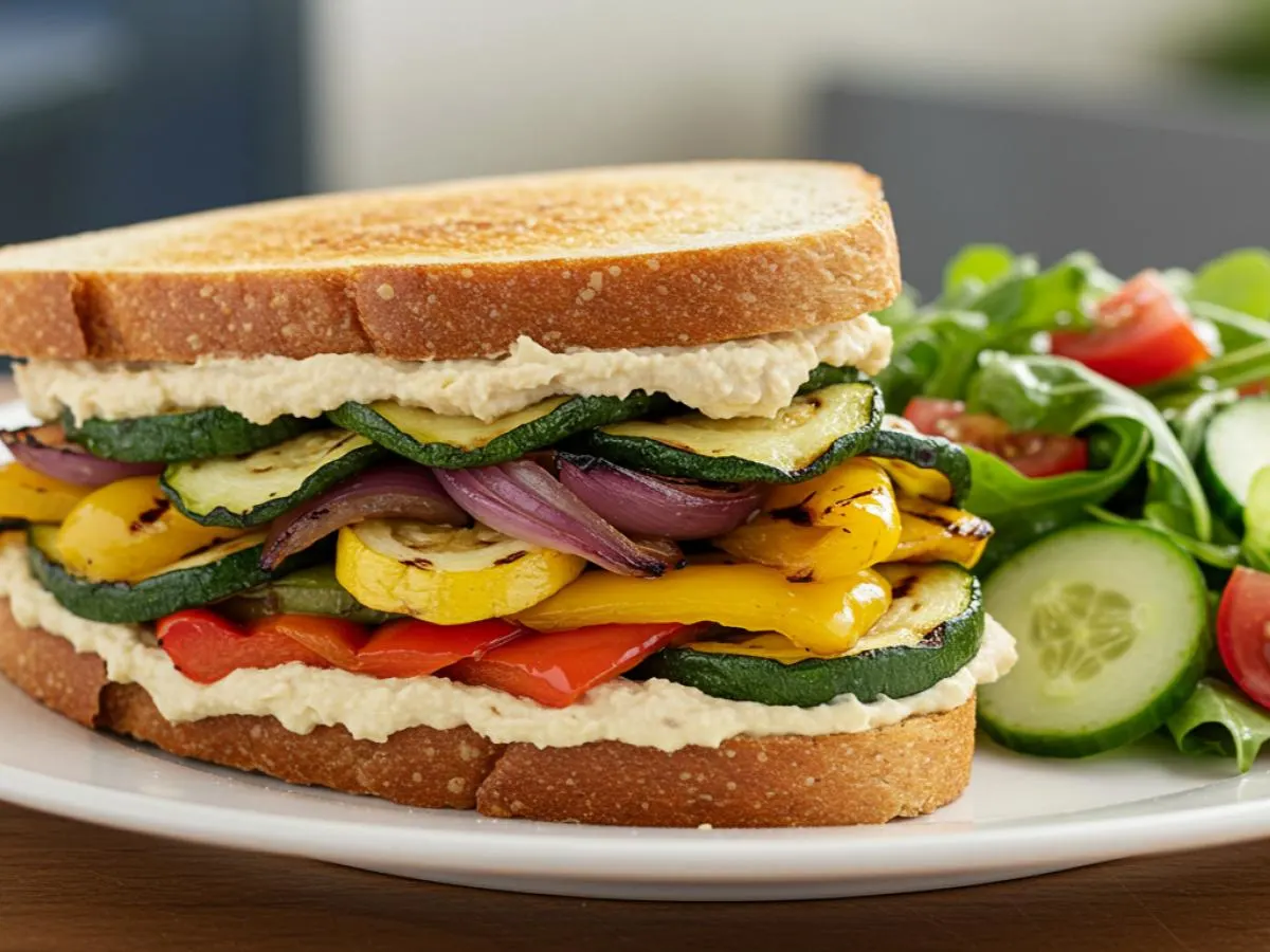 Vegan Gluten Free Grilled Veggie Sandwich with Zapp's Potato Chips [SDO]