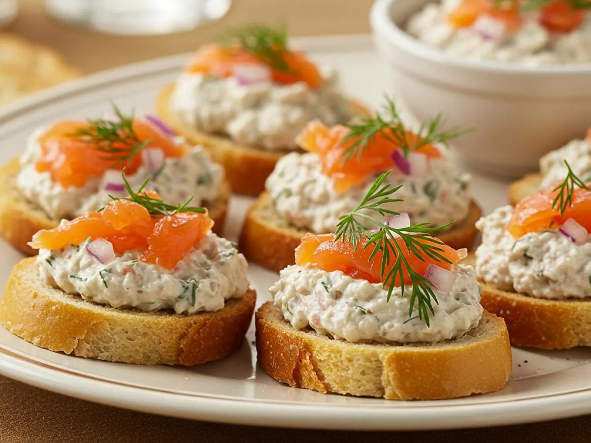 Smoked Trout Dip Crostini