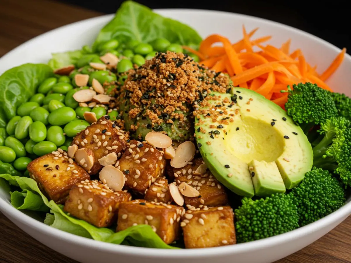 Tokyo Supergreens with Organic Sesame Tofu Salad Tokyo Supergreens with Organic Sesame Tofu Salad
