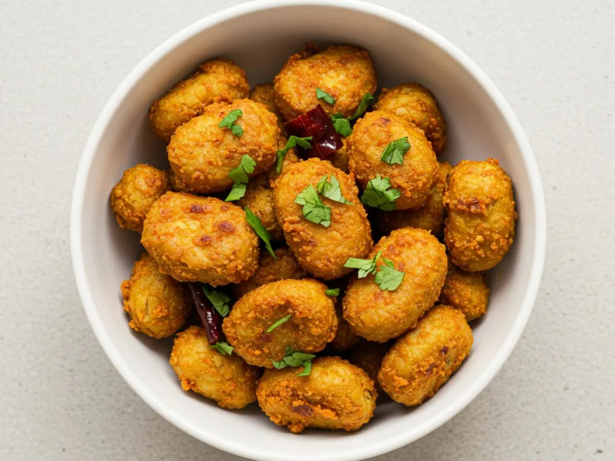 Soya Nuggets Kadai Masala
