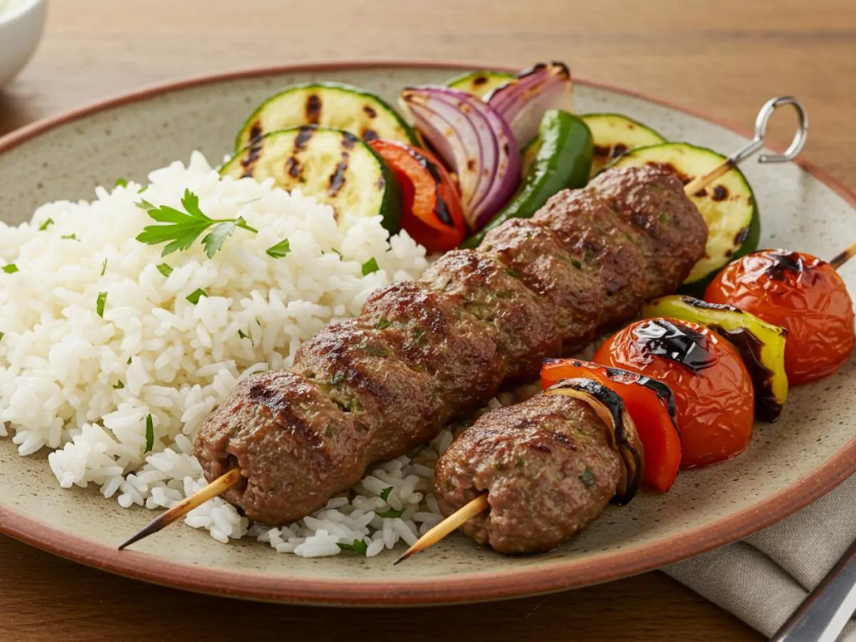 Beef Lula Kabob Plate Beef Lula Kabob Plate