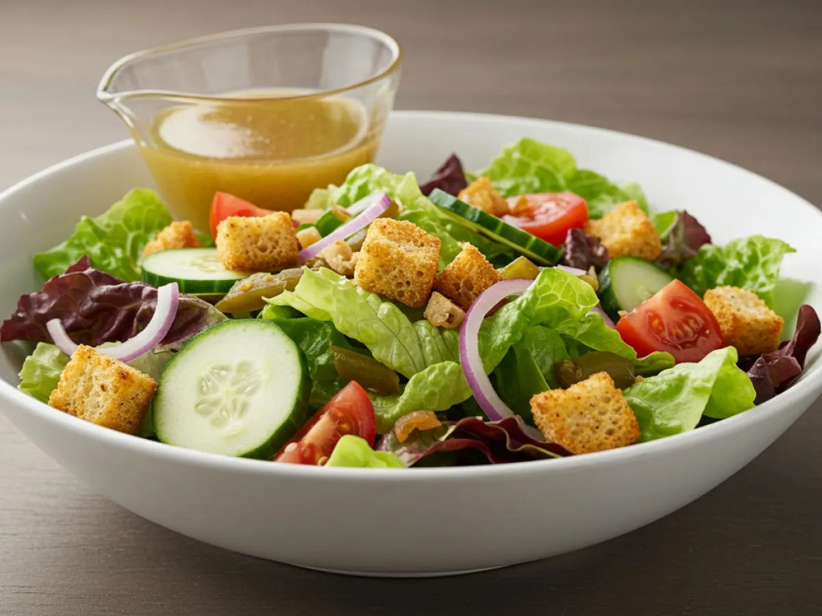 Falafel House Mixed Greens Side Salad with Sherry Vinaigrette