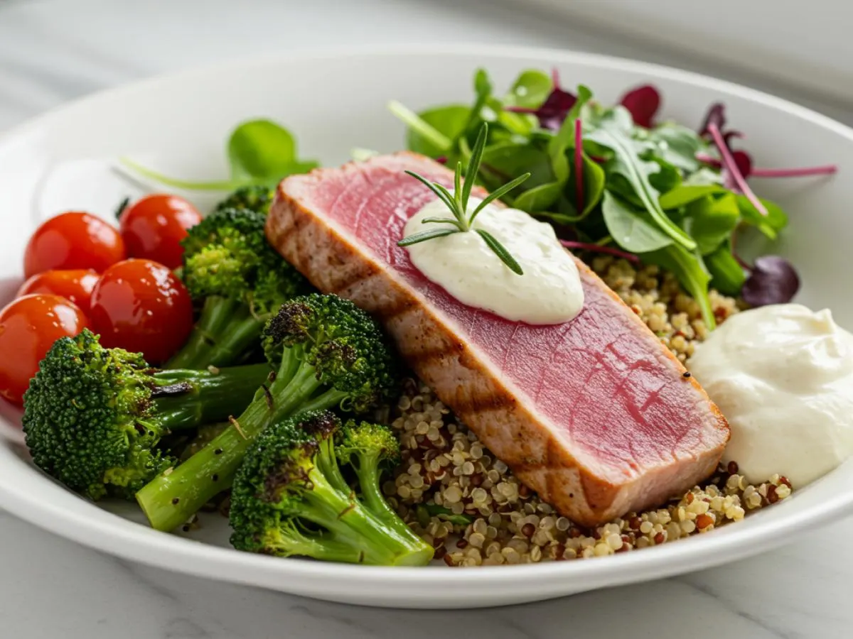 Seared Tuna Quinoa Bowl