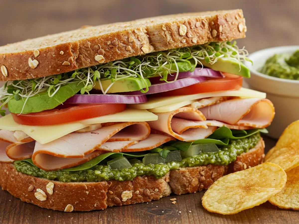 Turkey with Pesto (Sauce on the Side) | Plain Lays Turkey with Pesto (Sauce on the Side) | Plain Lays