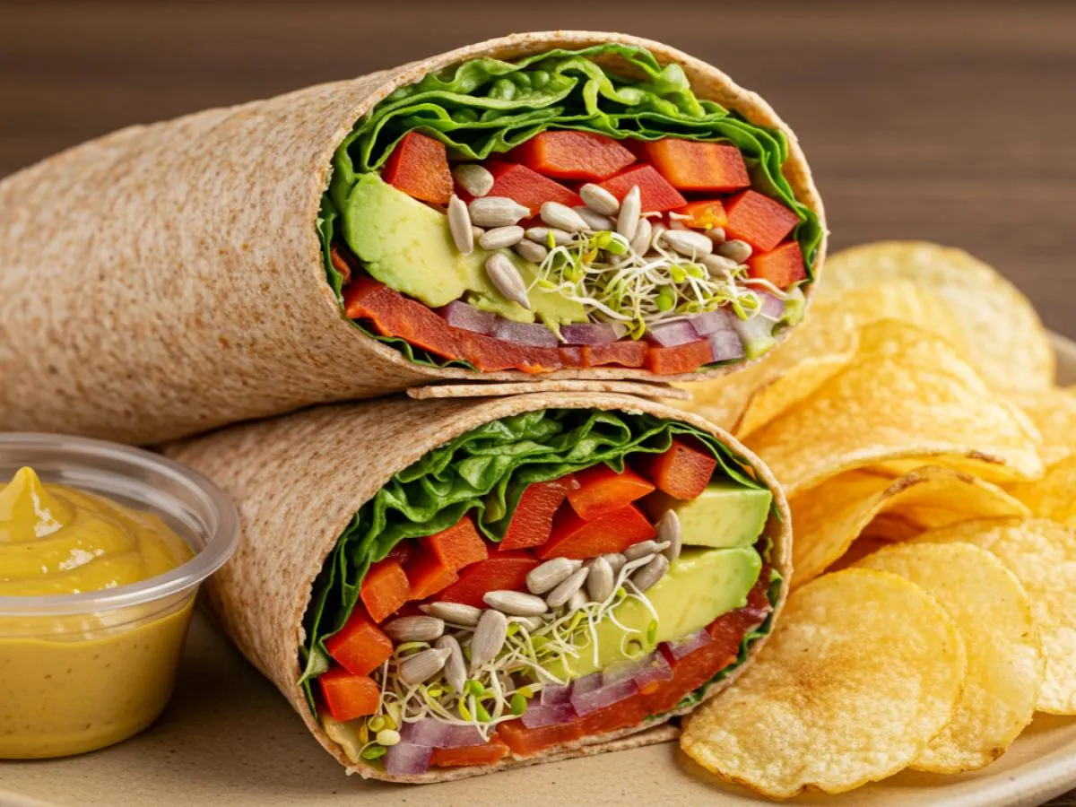 Farmer’s Medley Wrap (Sauce on the Side) | Plain Lays Farmer’s Medley Wrap (Sauce on the Side) | Plain Lays