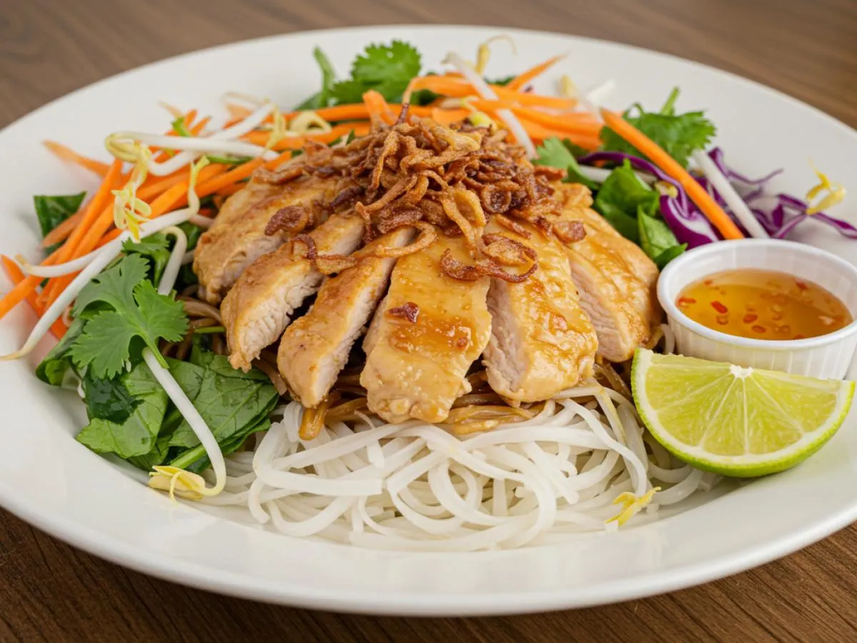 Peanut Free Chicken Rice Noodle Salad Peanut Free Chicken Rice Noodle Salad