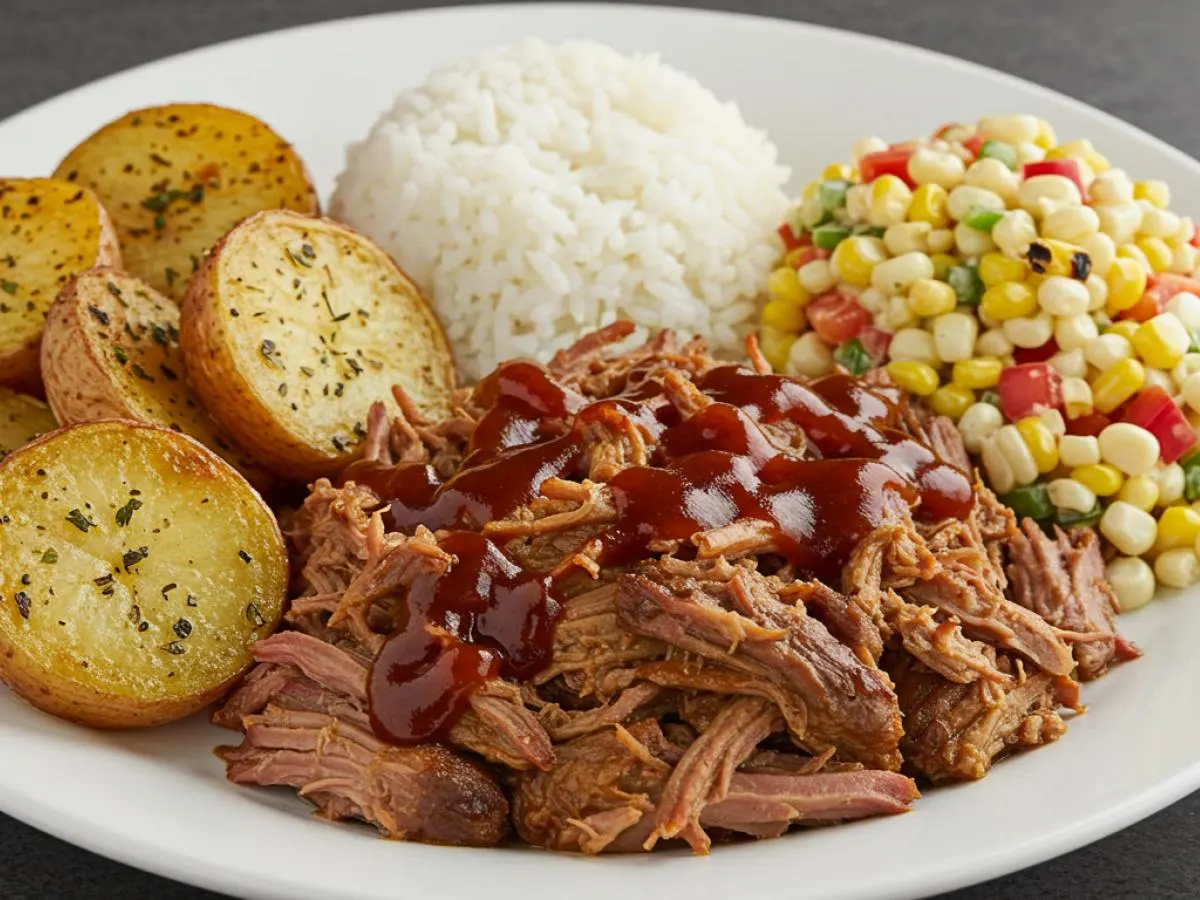 Coke Cola Pulled Pork Plate Coke Cola Pulled Pork Plate