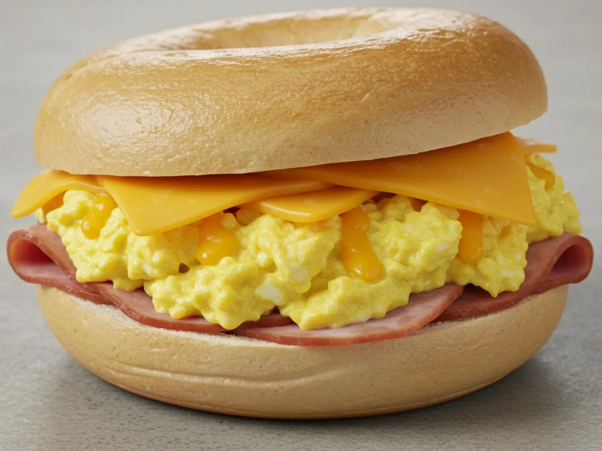 Ham Egg and Cheese Bagel Sandwich Ham Egg and Cheese Bagel Sandwich