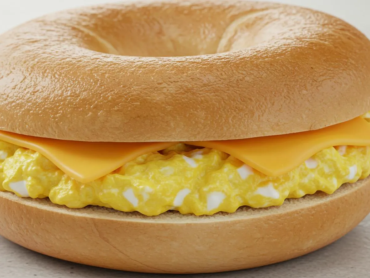 Egg and Cheese Bagel Sandwich Egg and Cheese Bagel Sandwich