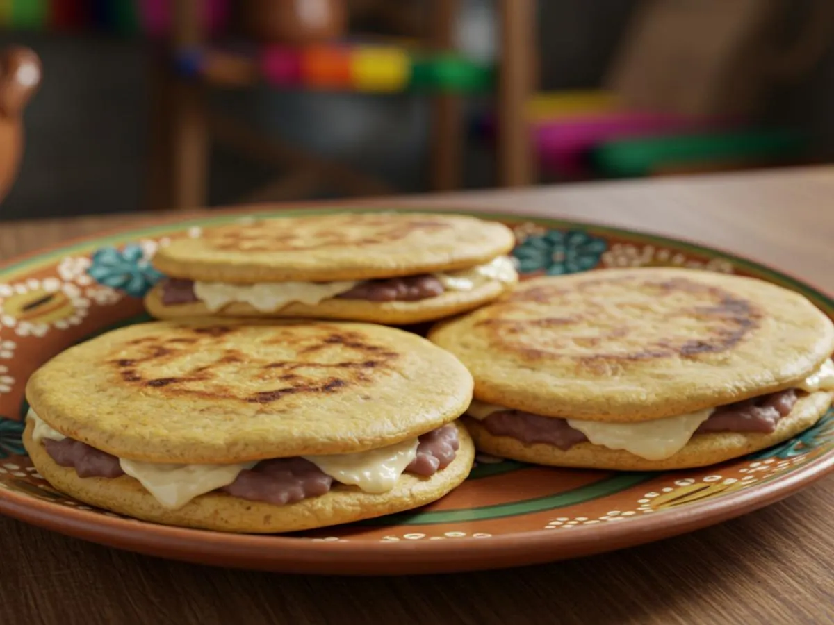 Cheese and Beans Salvadoran Pupusas