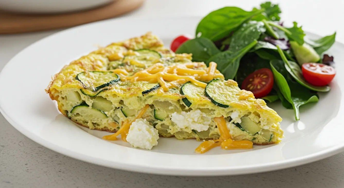 Gluten Free Zucchini Frittata with Green Salad