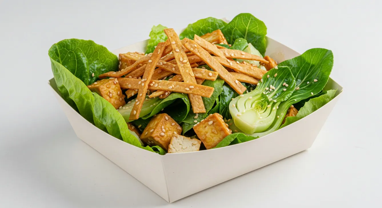 Sesame Tofu Salad Box with Vegan Dressing