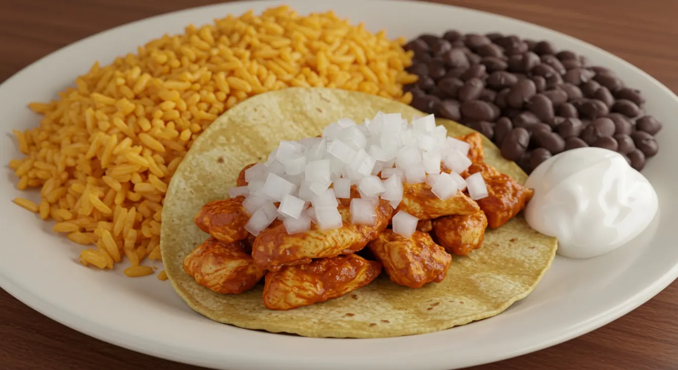 Chicken Tacos with Yellow Rice & Black Beans (Nightshade and Cilantro Free)