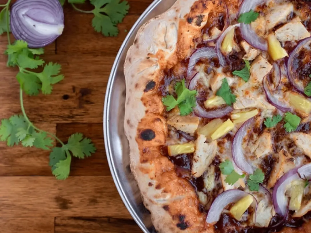 The Lulu Pizza and Basic Balsamic Salad