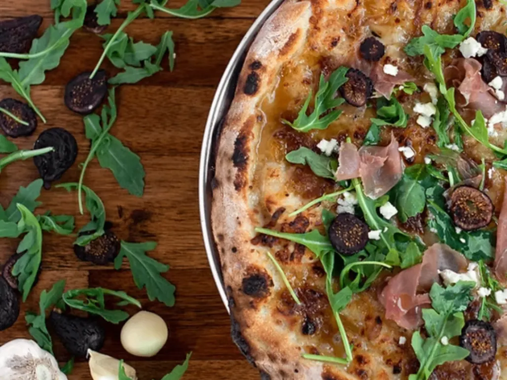 The Ziggy Pizza and Basic Balsamic Salad