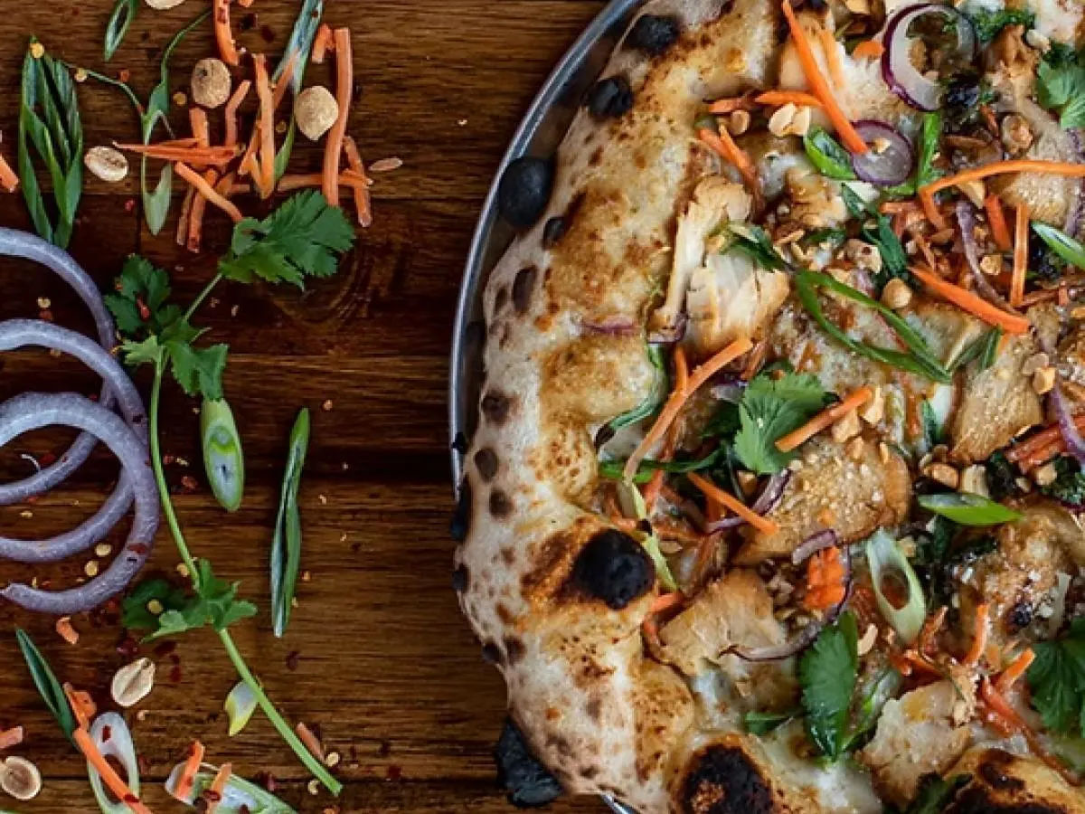 The Jane Pizza and Basic Balsamic Salad