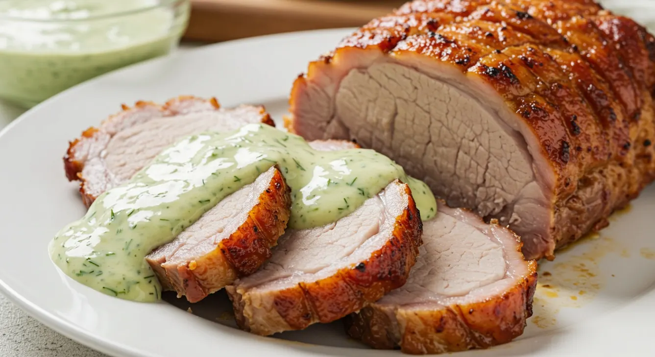 Pork with Dijon Dill Cream Sauce