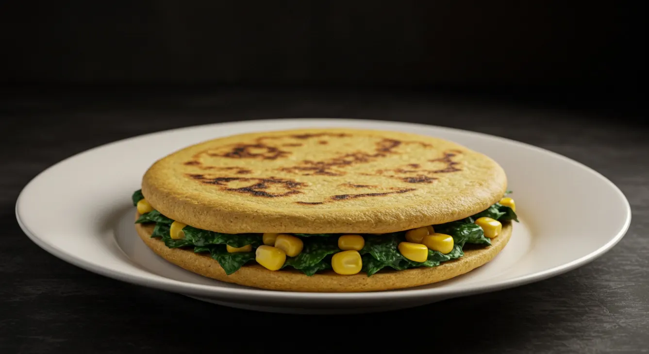 Spinach and Corn Pupusa