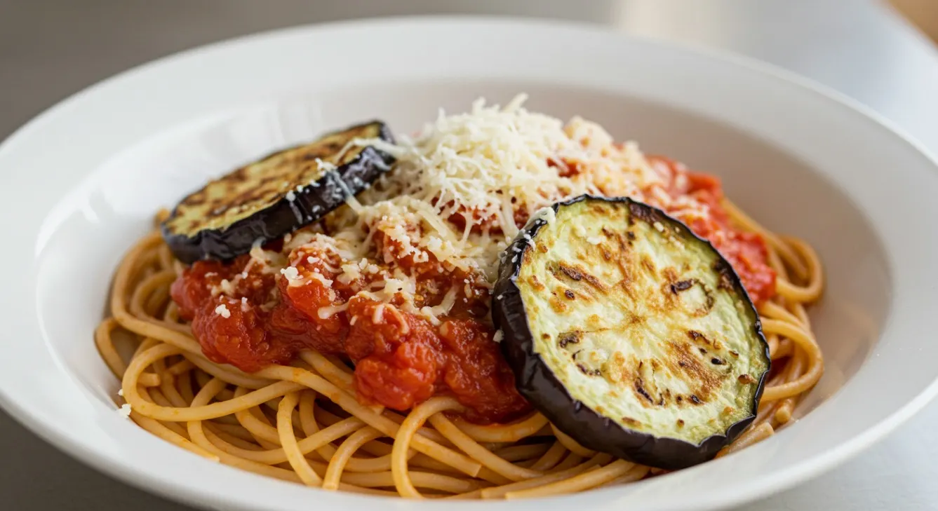 Gluten Fee Eggplant Parmesan Pasta