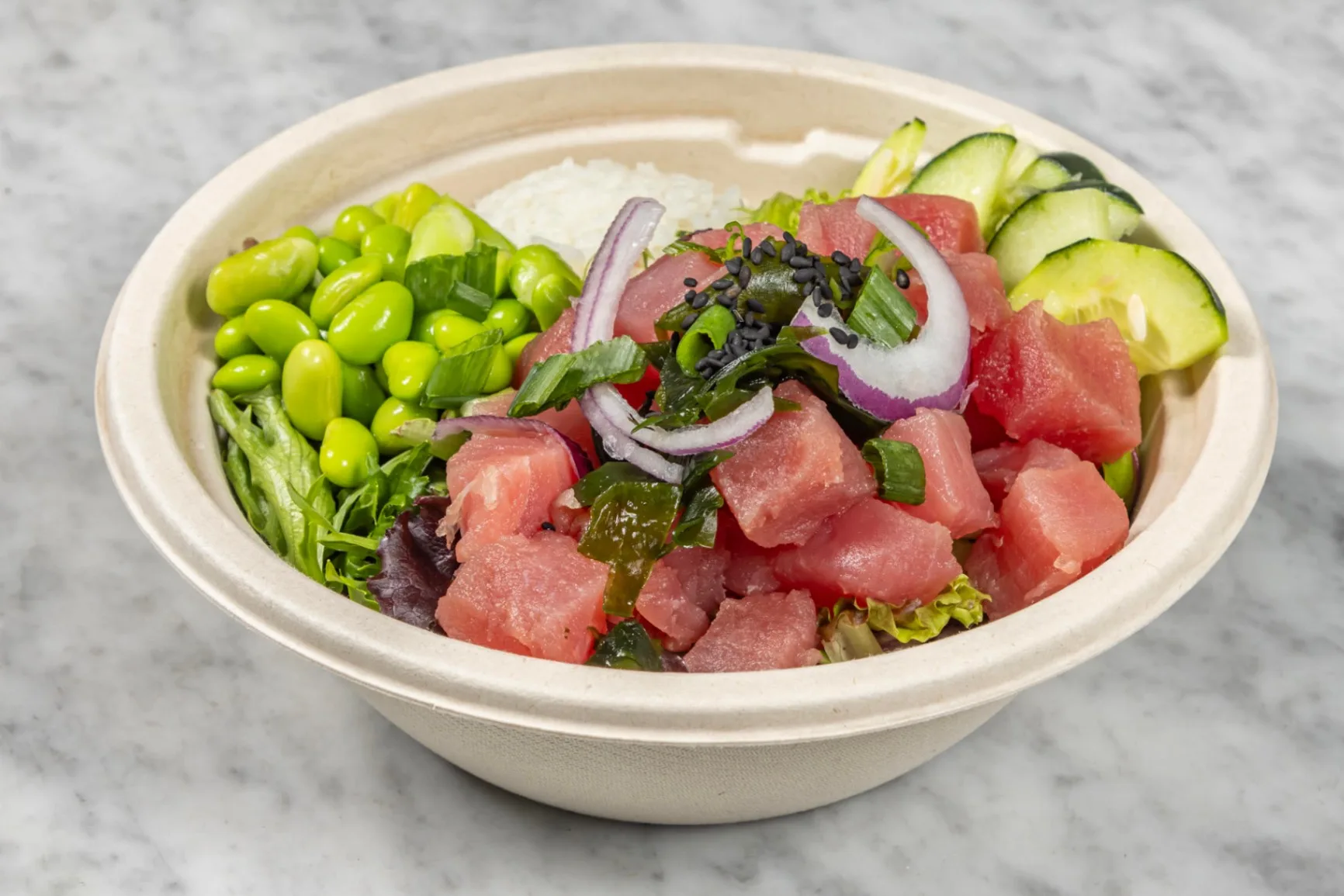 Hawaii Five-O Poke Bowl with Soy Sauce