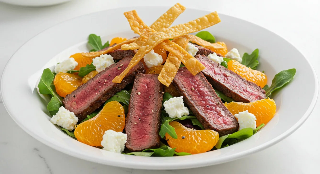 Citrus Arugula Salad with Ribeye and Orange Vinaigrette