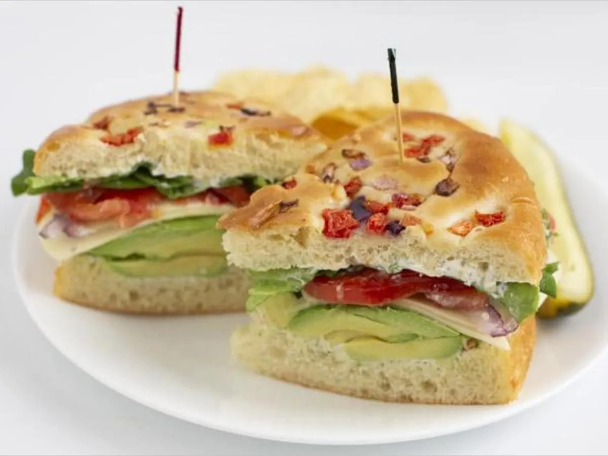 Gluten Free California Avocado Sandwich | Fresh Fruit | Gluten Free Brownie