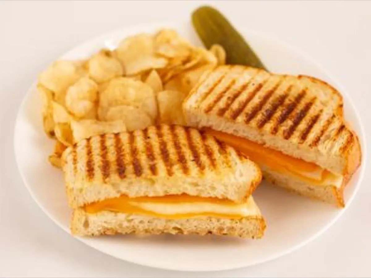 Gluten Free Four Cheese Panini | Fresh Fruit | Gluten Free Brownie