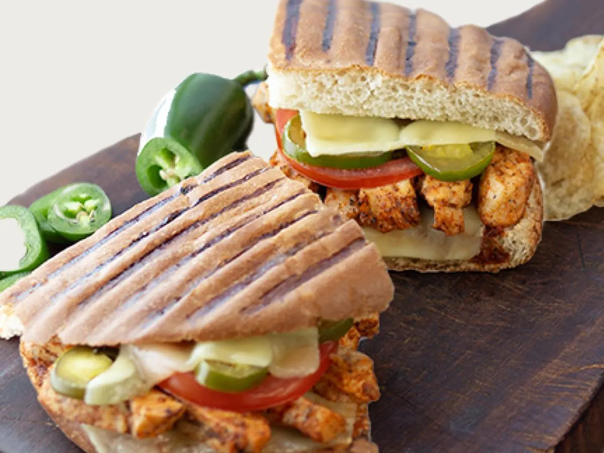 Spicy Chicken Panini | Fresh Fruit | Kettle Chips