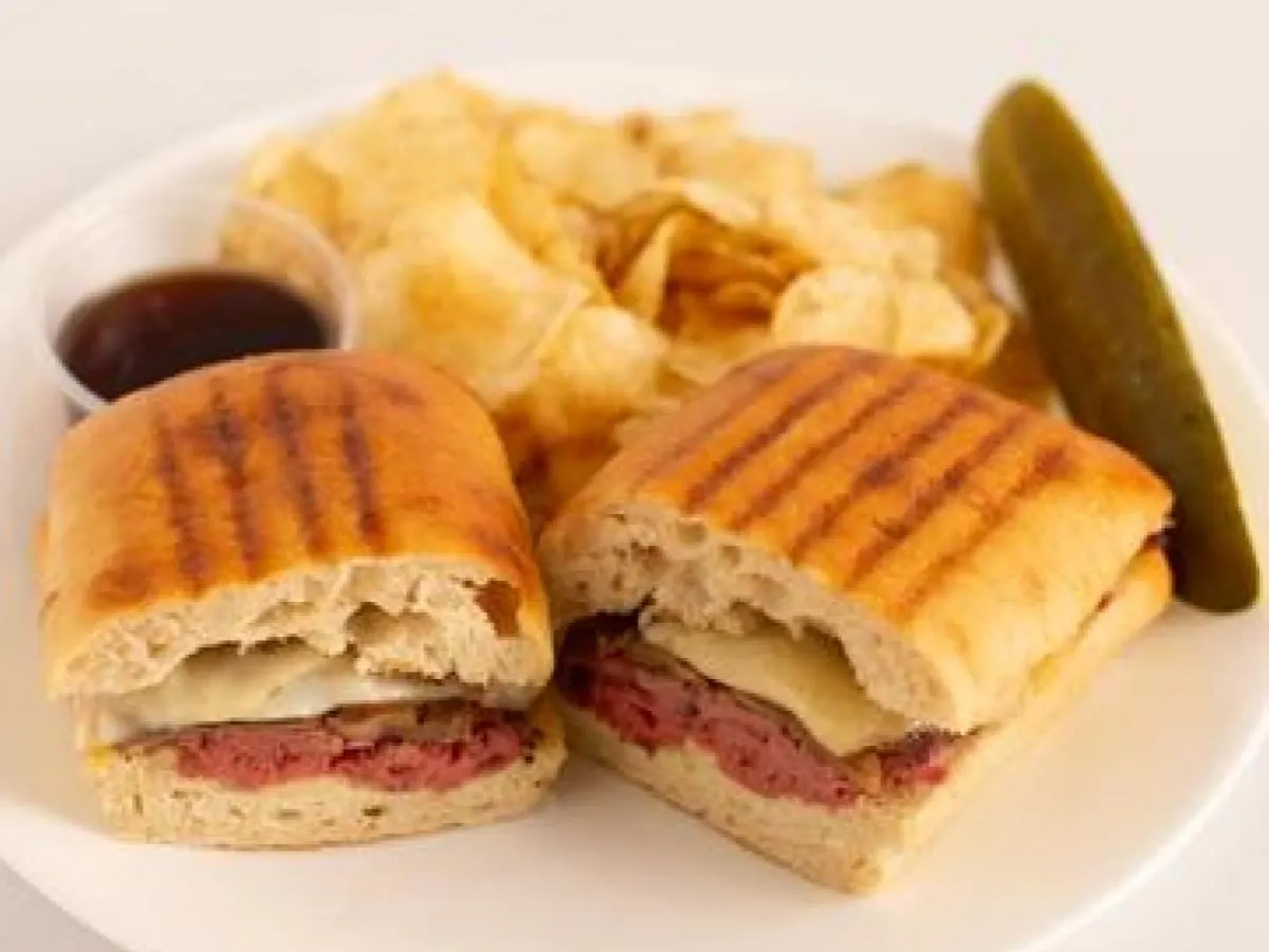 Steakhouse Panini | Fresh Fruit | Chocolate Chip Cookie