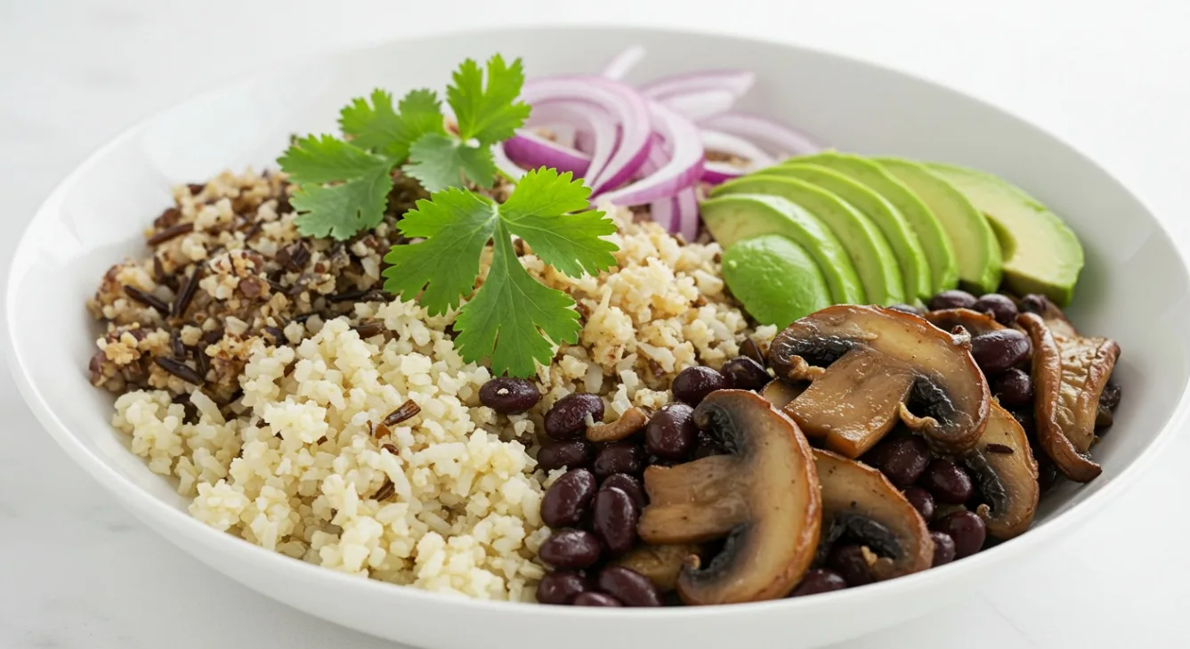 Mexican Mushroom Grain Bowl (NO Tomato)