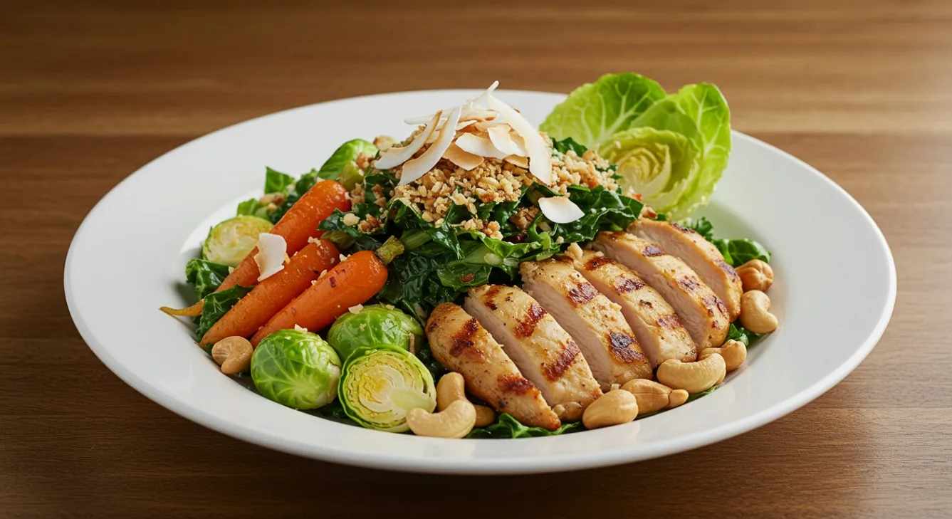 Superfood Ginger Carrot Entree Salad with Grilled Chicken