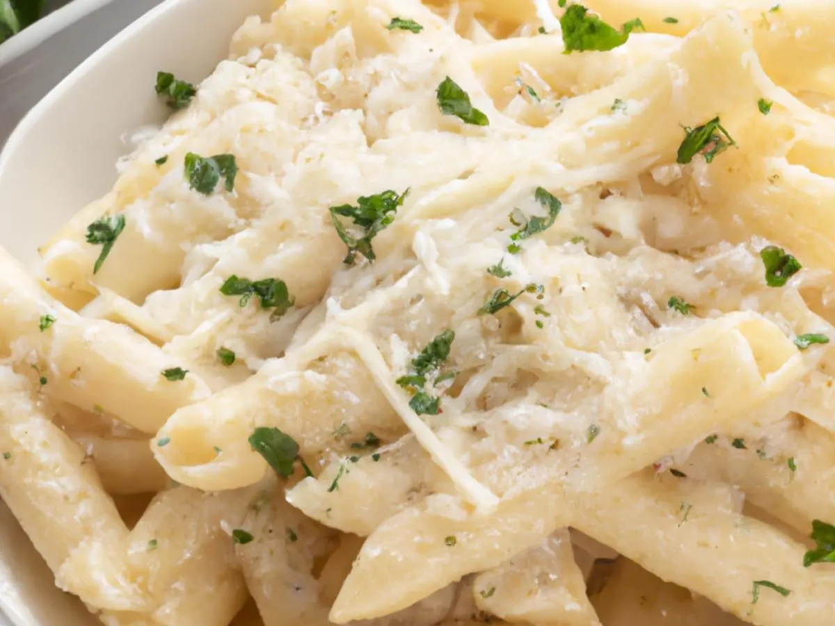 Penne Pasta with Alfredo Sauce