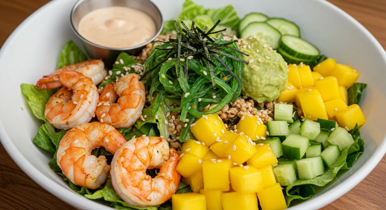 Grilled Shrimp Poke Salad Bowl