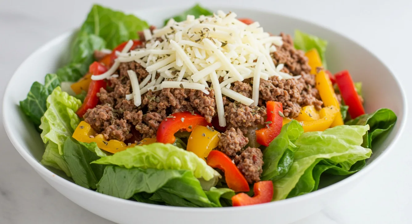 Vegetarian Italian Chopped Salad with Beyond Meat