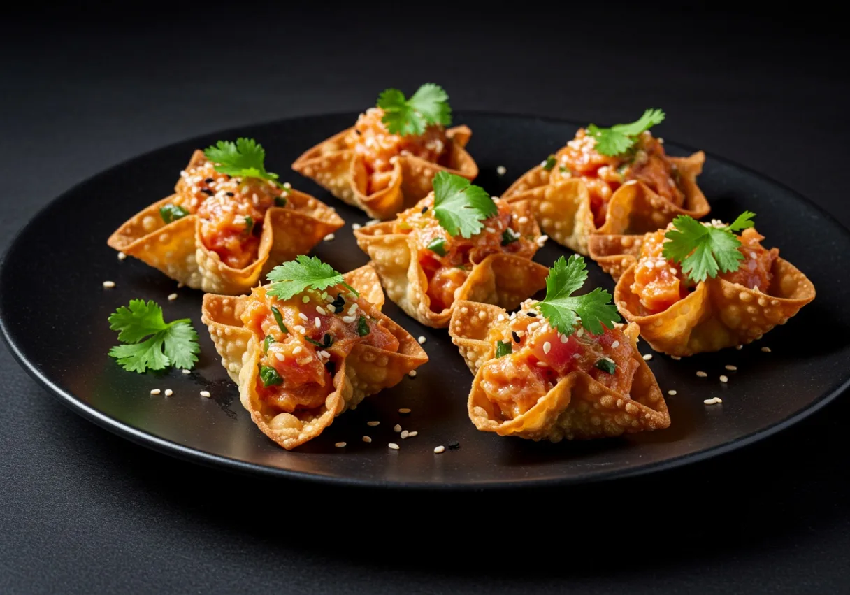 Spicy Tuna Wonton Crisps