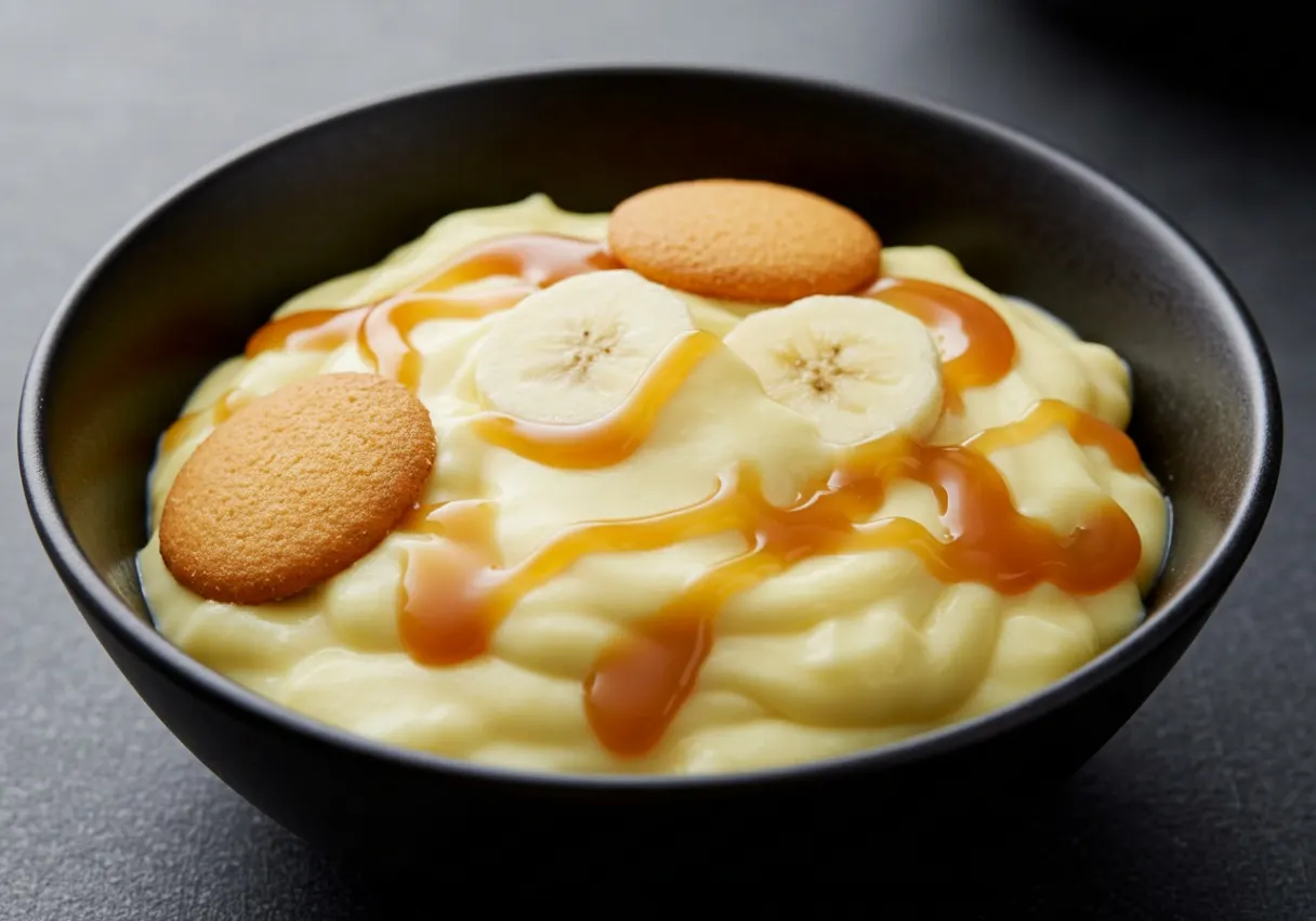 House-made Banana Pudding with Caramel Sauce