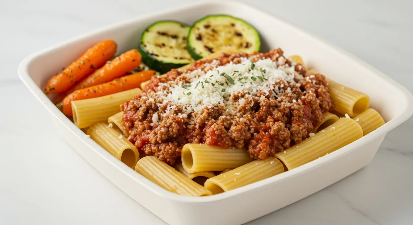 Red Rigatoni Bolognese Box