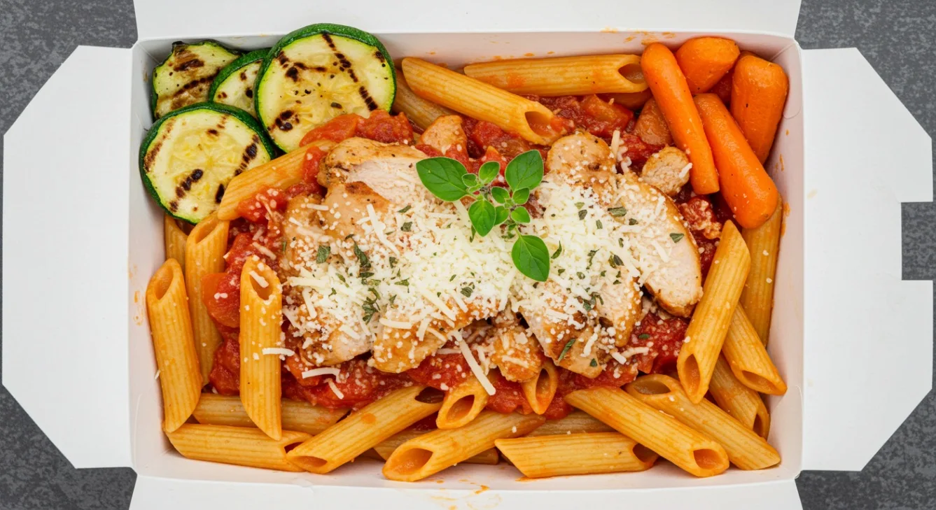 Gluten-Free Red Penne Chicken Box