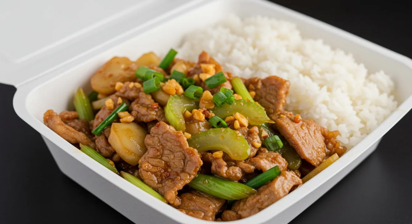 Pork with Garlic Sauce and Rice