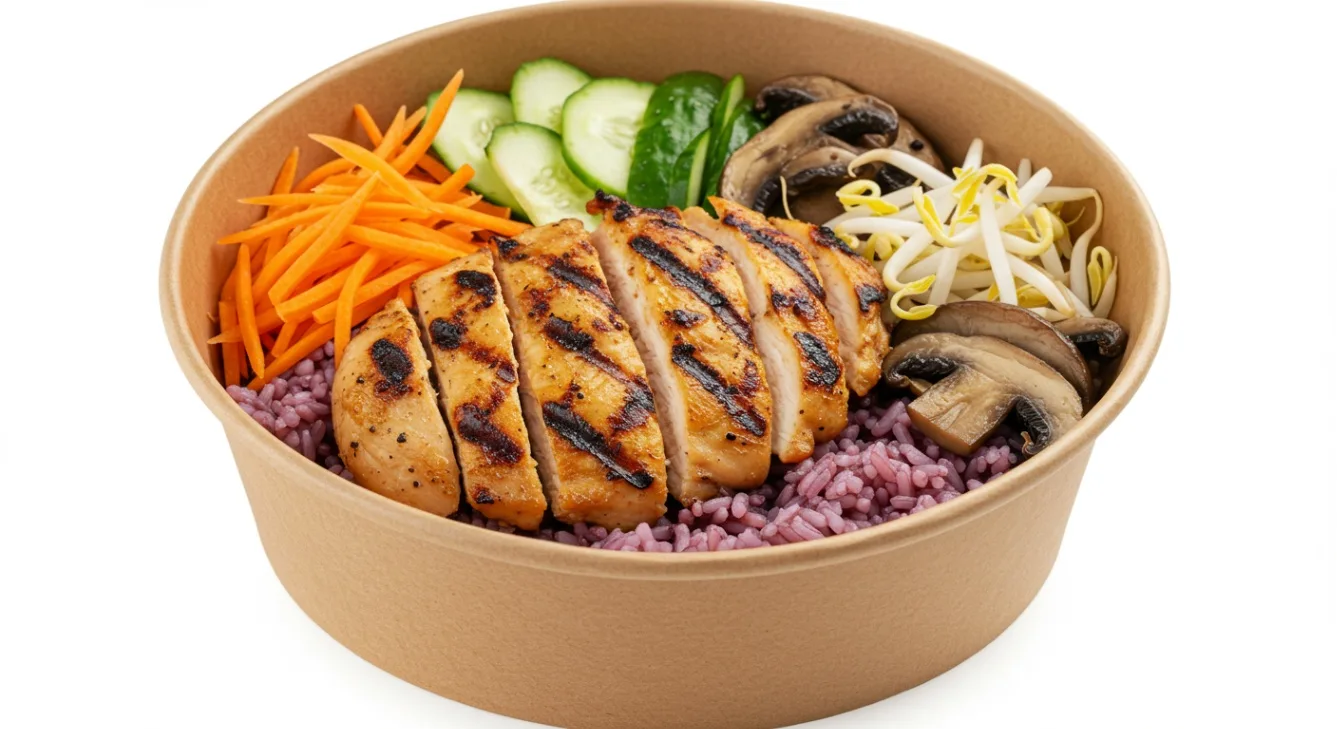 Allergen Free Grilled Chicken with Purple Rice and Assorted Veggies
