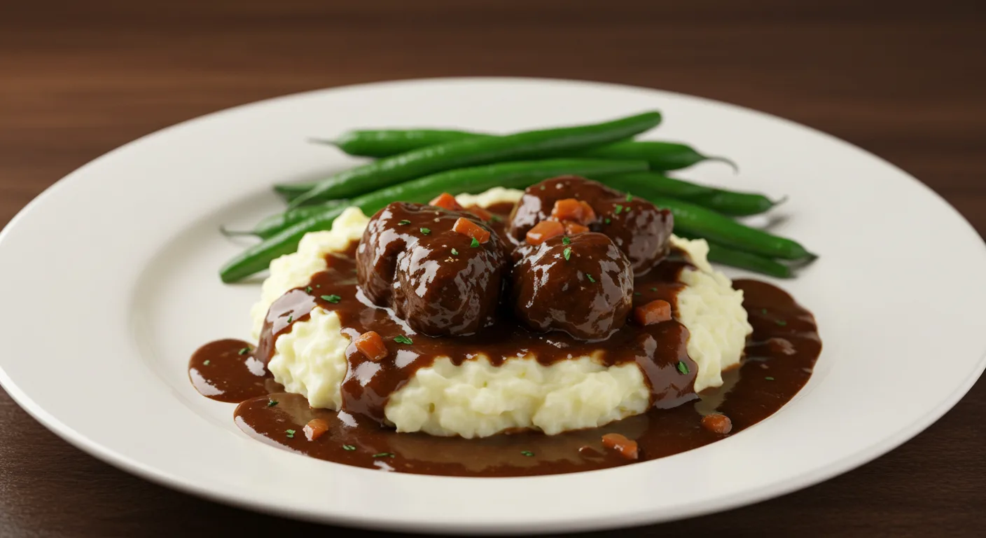 Beef Bourguignon with Mashed Potatoes and Green Beans